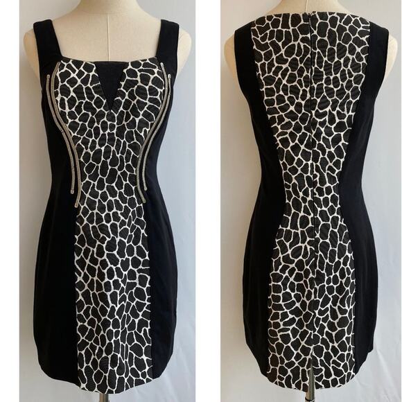 Vintage IIF Animal Print BodyCon Dress Size 4 - Picture 1 of 13
